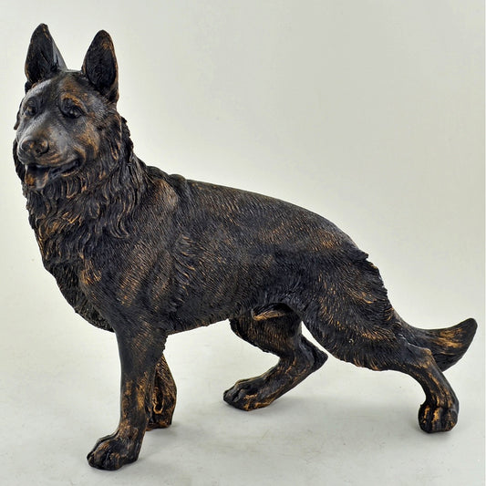 German Shepherd Dog Resin Cast Sculpture