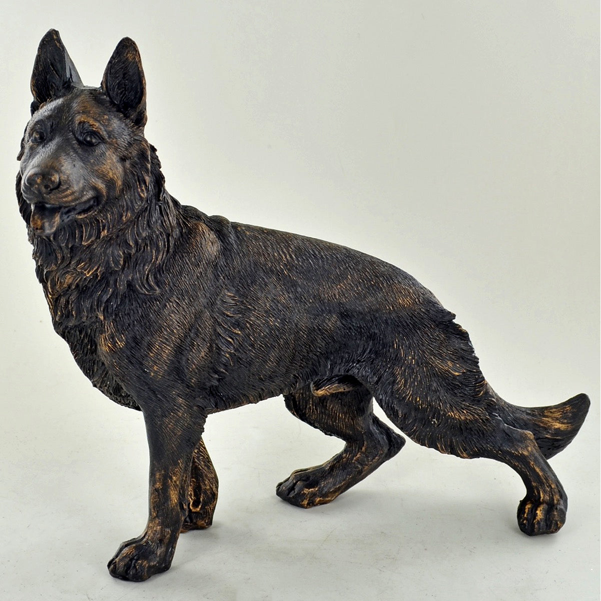 German Shepherd Dog Resin Cast Sculpture