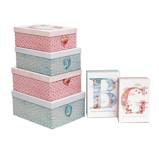 New Born Baby Christening Gift Boxes Trinket Memory Storage Boxes
