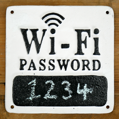 Cast Iron Wifi Password Wall Sing