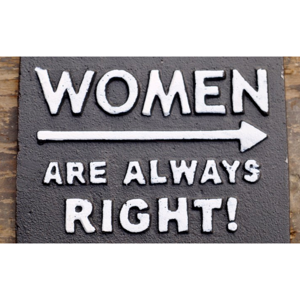 Cast Iron Women Always Right Novelty Wall Plaque