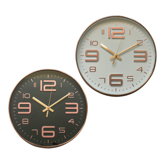 Copper Colour Wall Clock Size - 30cm