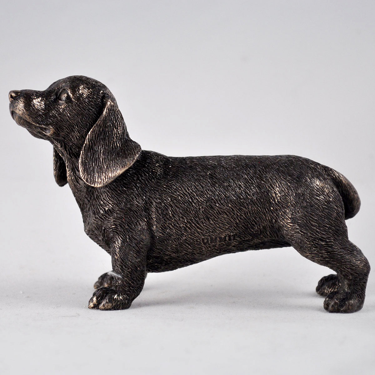 Dachshund Dog Cold Cast Bronze Sculpture Statue