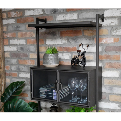 Industrial Style Metal Wall Display Shelf