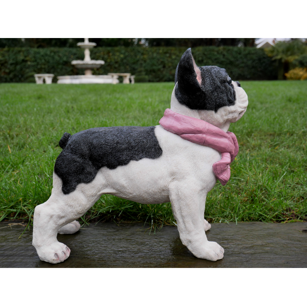 French Bulldog With Scarf Garden Ornament