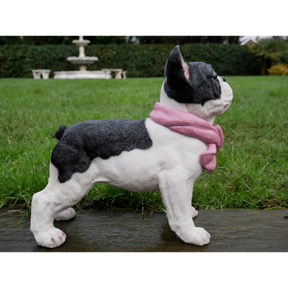 French Bulldog With Scarf Garden Ornament