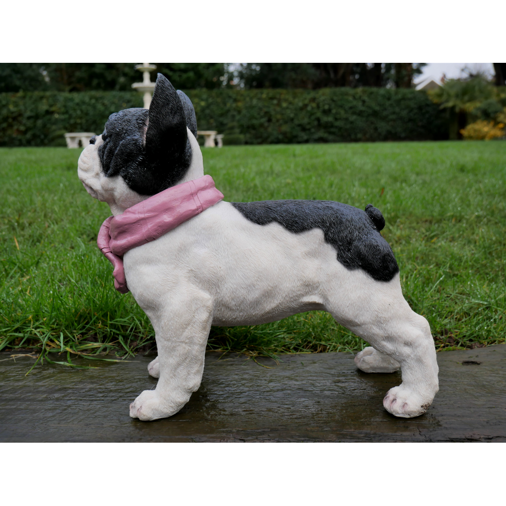 French Bulldog With Scarf Figurine