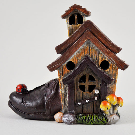 Garden Cobblers Shoe Fairy House Ornament With LED Lights