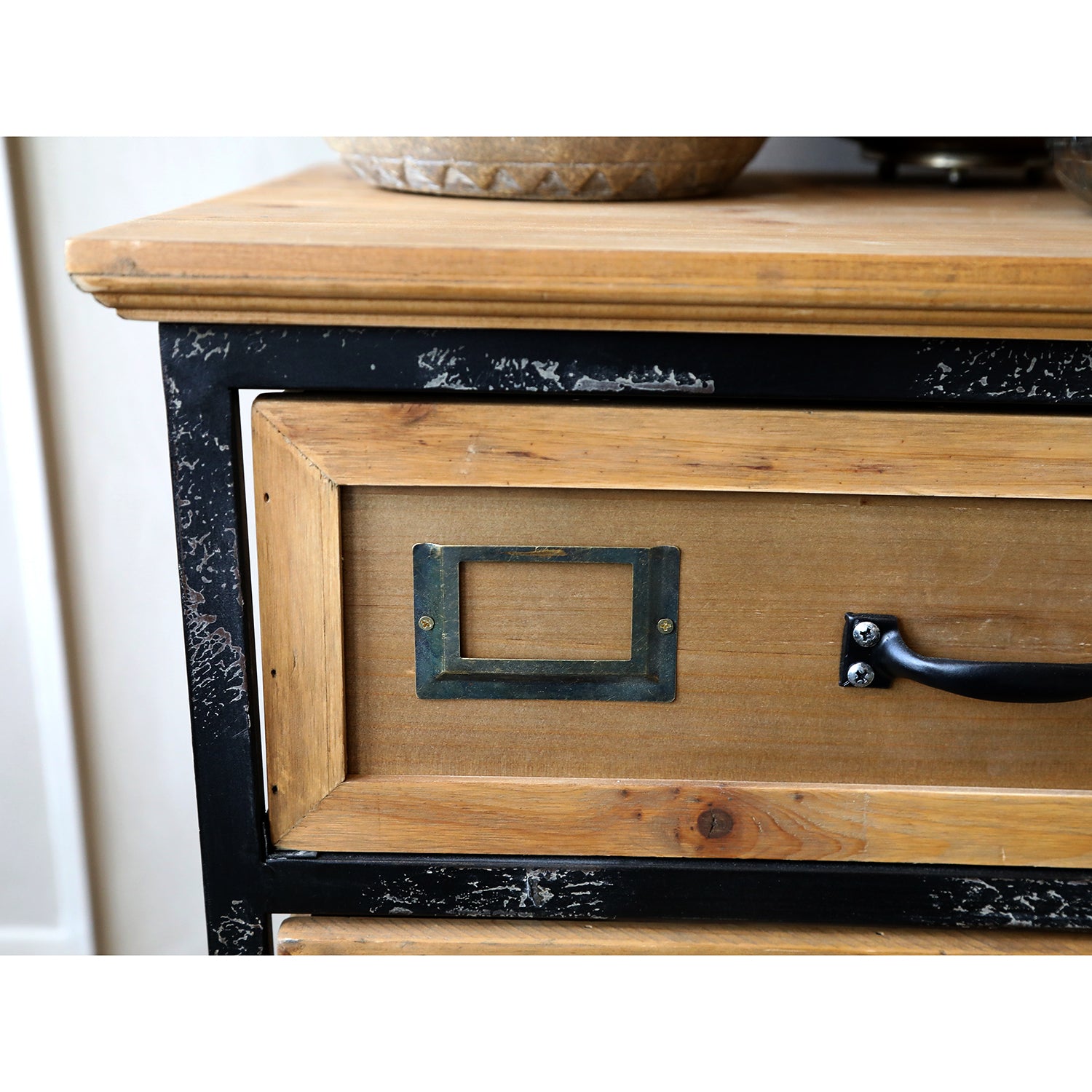 Rustic Bedside Cabinet With Drawers