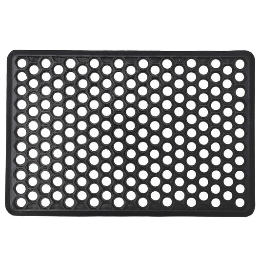 Black Rubber Waterproof Scraper Doormat 40x70cm Door Mat Outdoor Mat