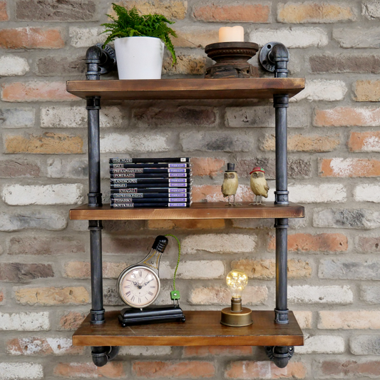 Industrial Pipe Style Wall Display Shelves