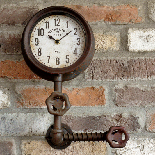 Industrial Pipe Wall Clock