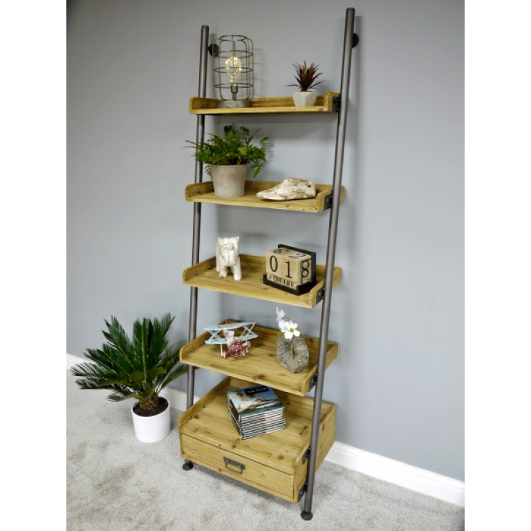 5 Tier Ladder Style Display Shelving Unit