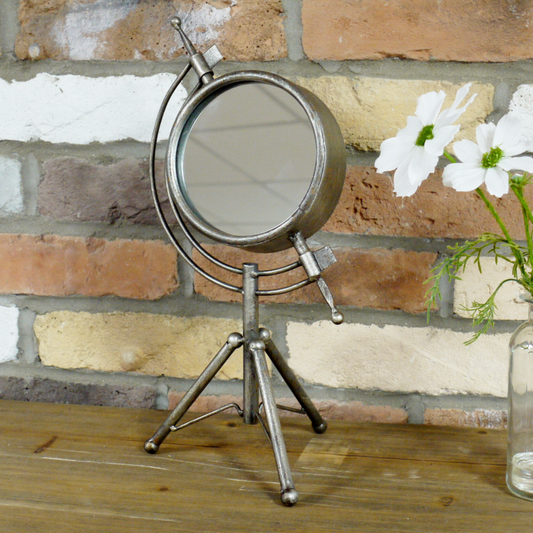 Industrial Style Free Standing Make Up Mirror