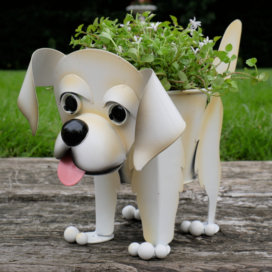 Metal Labrador Dog Garden Planter 