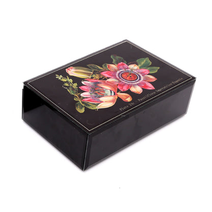 Floral Design Glass Trinket Storage Box