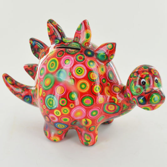 Pomme Pidou Zorc the Dinosaur Money Bank - Red Circles