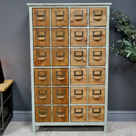 Industrial Style Wooden Multi Drawers Storage Cabinet