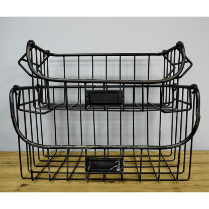 Set Of 2 Metal Baskets Storage Cages