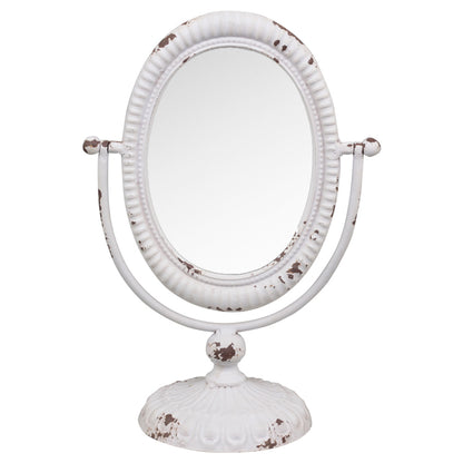 Shabby Chic Oval Table Top Tilt Make Up Mirror