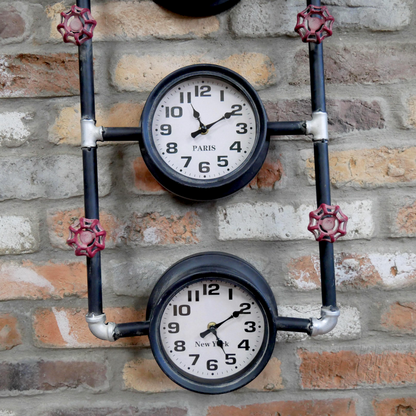 Industrial Steampunk Metal Wall Clock