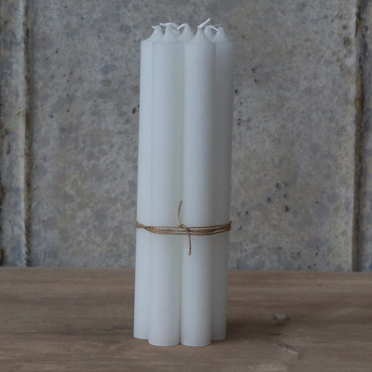 White Handmade Dinner Candles